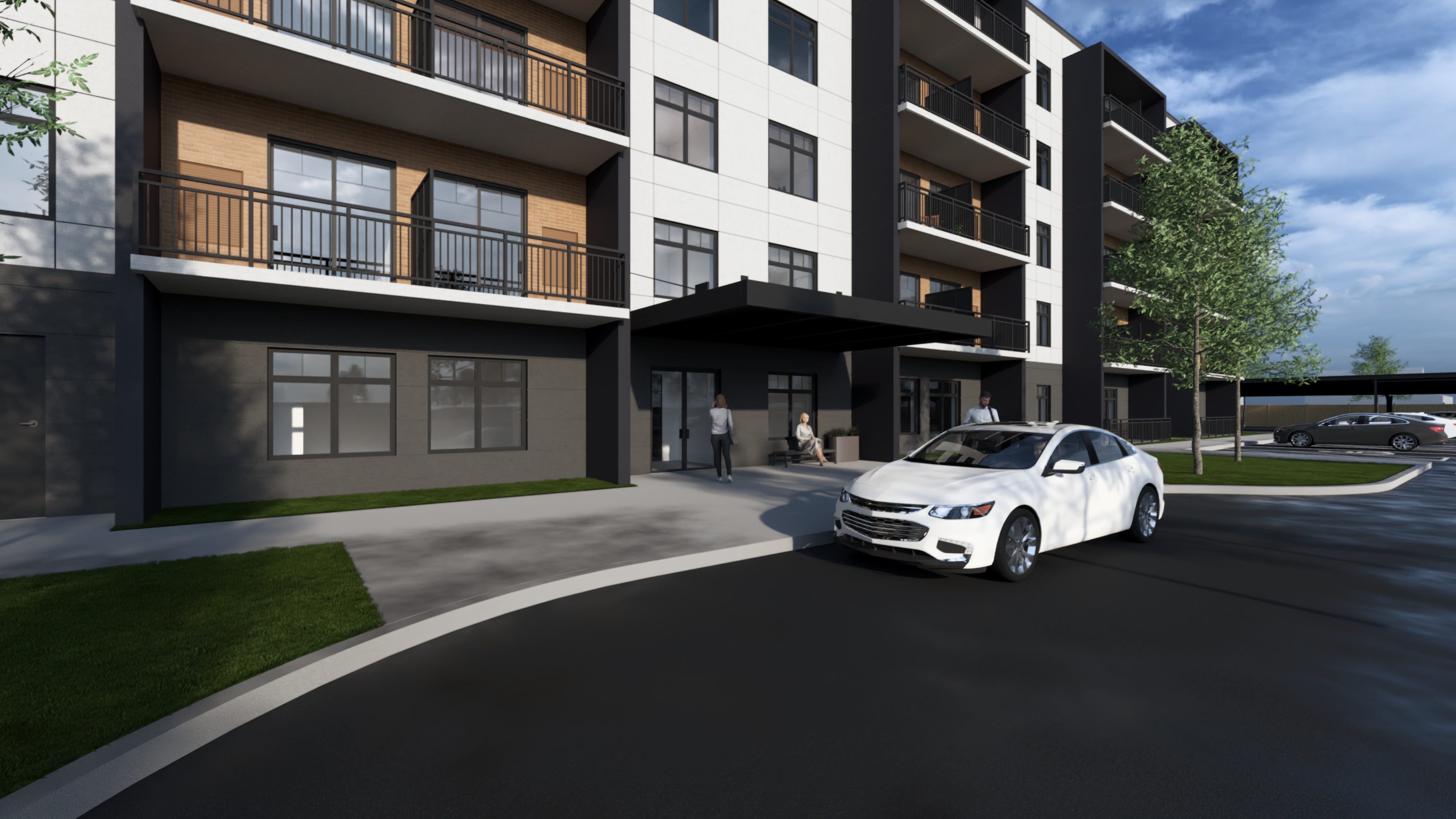 389 Murray entrance with covered portico